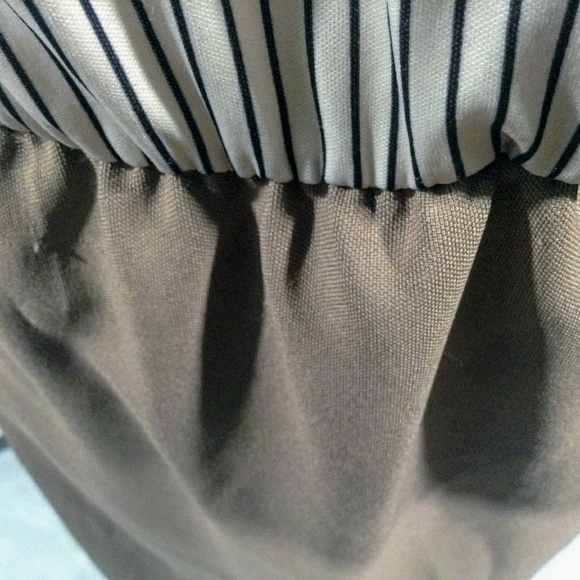Beige Vintage P*ssyCat Bow Dress, Stripped Bodice - Picture 3 of 8